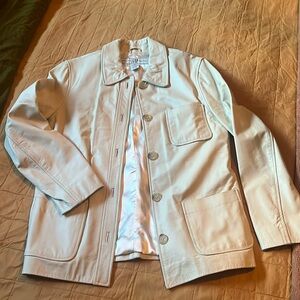 Beautiful cream leather Gap jacket